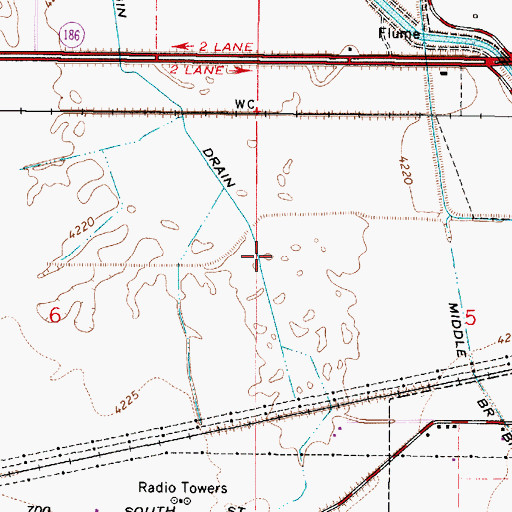 Topographic Map of Interchange 115, UT