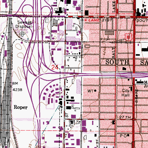 Topographic Map of Interchange 122, UT