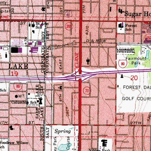 Topographic Map of Interchange 125, UT