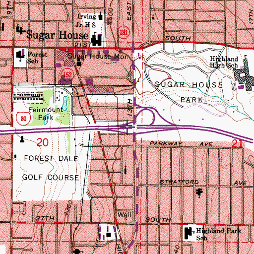Topographic Map of Interchange 126, UT