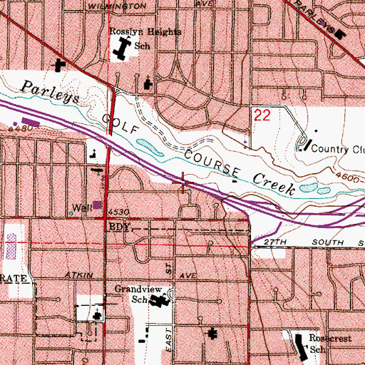 Topographic Map of Interchange 127, UT