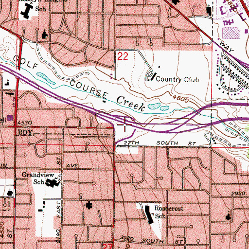 Topographic Map of Interchange 128, UT