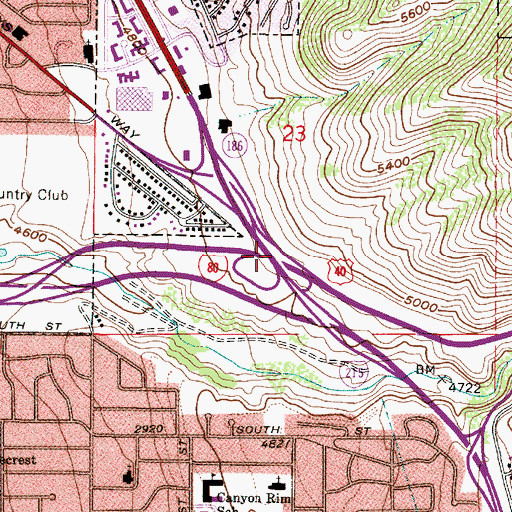 Topographic Map of Interchange 129, UT
