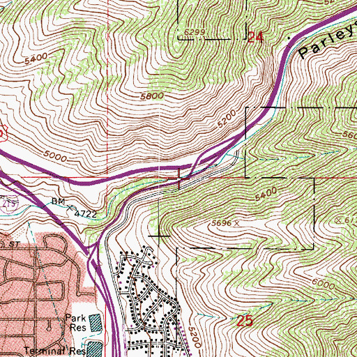 Topographic Map of Interchange 130, UT