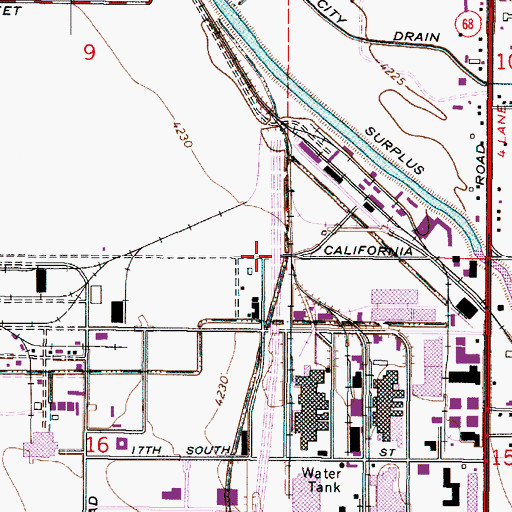 Topographic Map of Interchange 21, UT