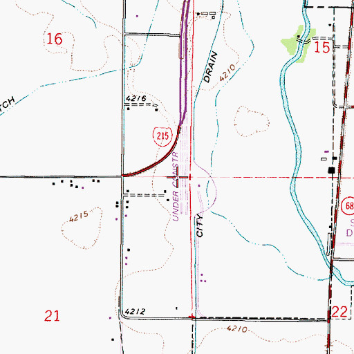 Topographic Map of Interchange 26, UT