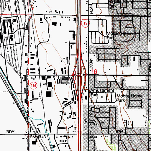 Topographic Map of Interchange 274, UT