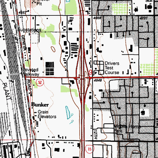 Topographic Map of Interchange 275, UT