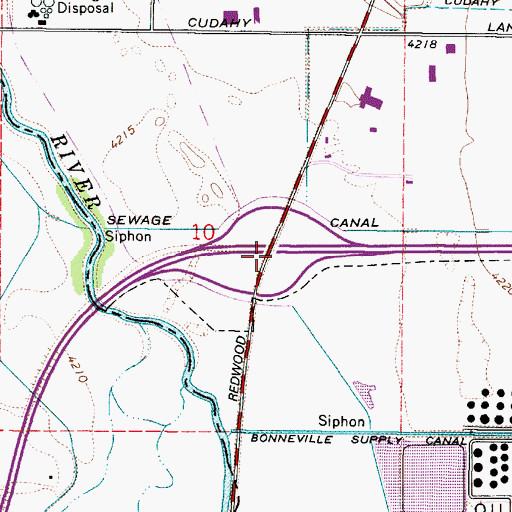 Topographic Map of Interchange 28, UT