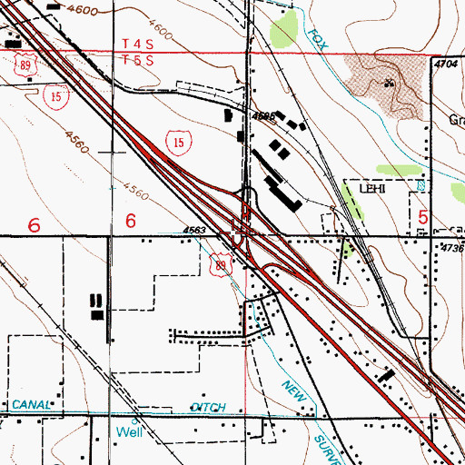 Topographic Map of Interchange 285, UT