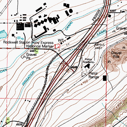 Topographic Map of Interchange 291, UT
