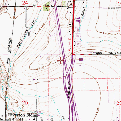 Topographic Map of Interchange 295, UT