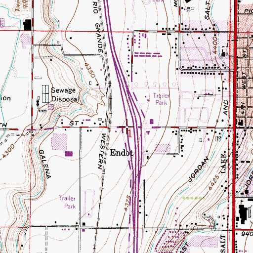 Topographic Map of Interchange 298, UT