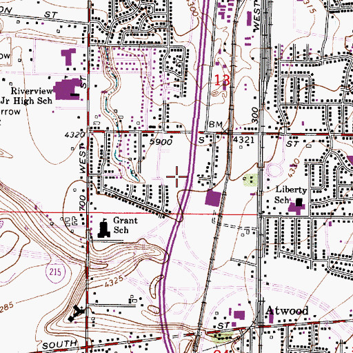 Topographic Map of Interchange 302, UT