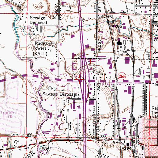 Topographic Map of Interchange 304, UT