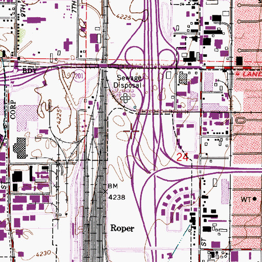 Topographic Map of Interchange 307, UT