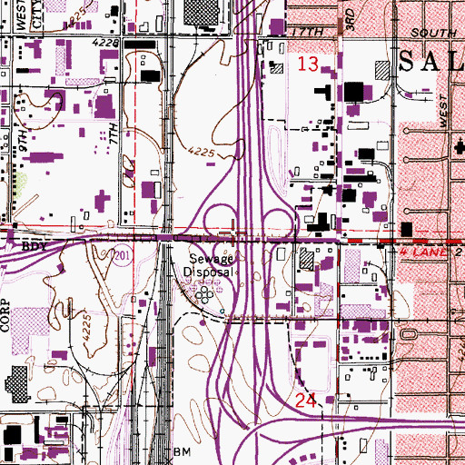 Topographic Map of Interchange 308, UT