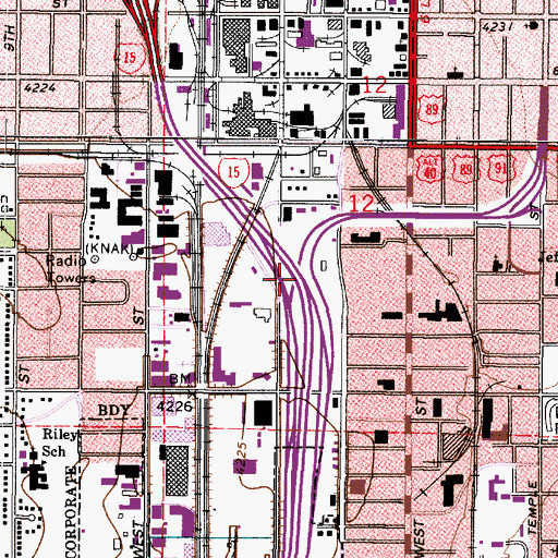 Topographic Map of Interchange 309, UT