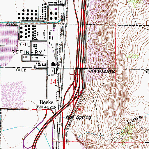 Topographic Map of Interchange 315, UT