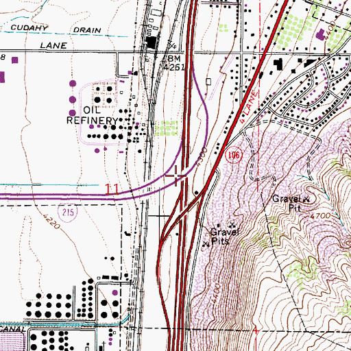 Topographic Map of Interchange 316, UT