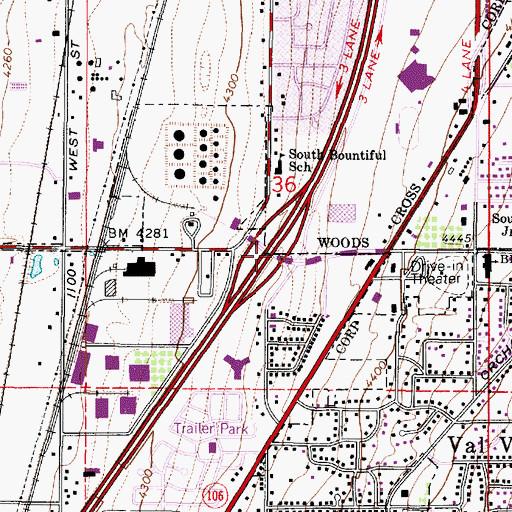 Topographic Map of Interchange 318, UT