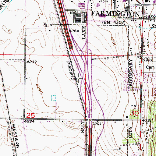 Topographic Map of Interchange 325, UT