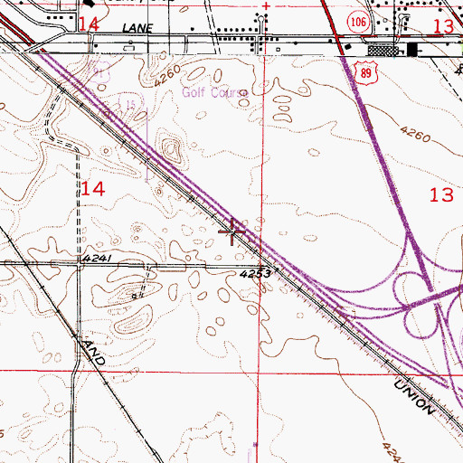 Topographic Map of Interchange 327, UT