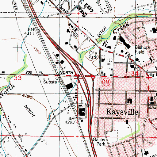 Topographic Map of Interchange 331, UT