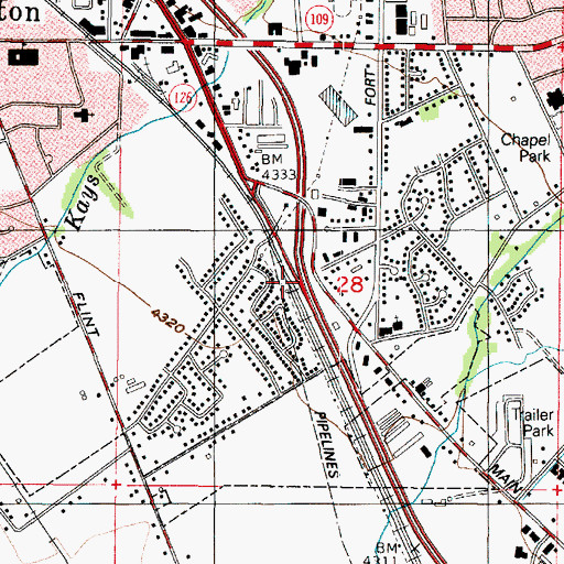 Topographic Map of Interchange 332, UT