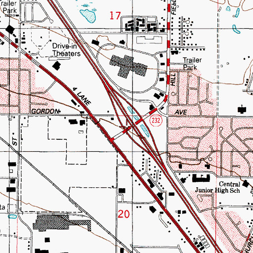 Topographic Map of Interchange 334, UT