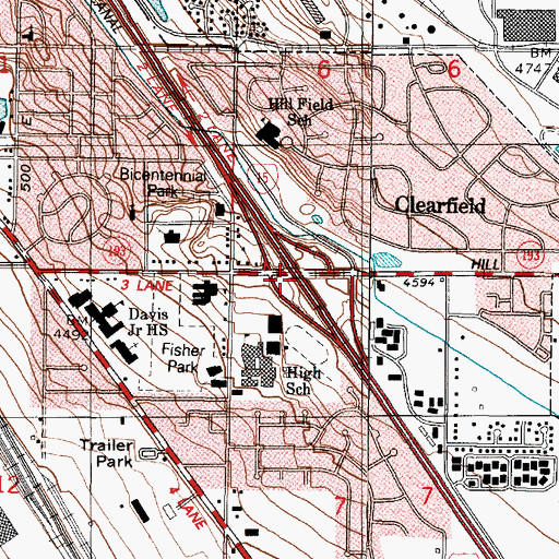 Topographic Map of Interchange 336, UT