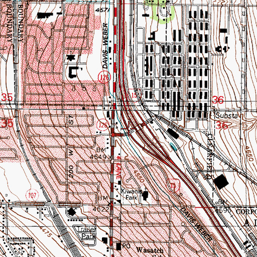 Topographic Map of Interchange 338, UT