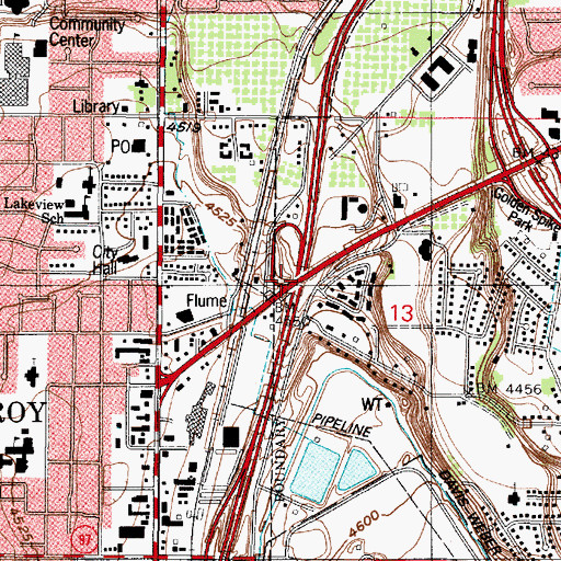 Topographic Map of Interchange 342, UT