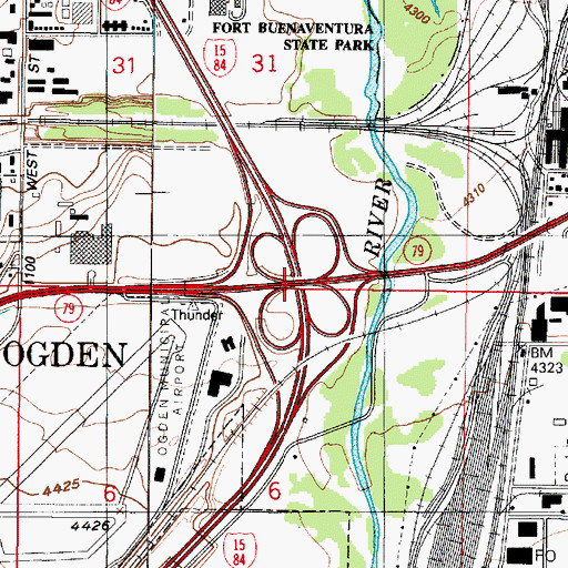 Topographic Map of Interchange 344, UT
