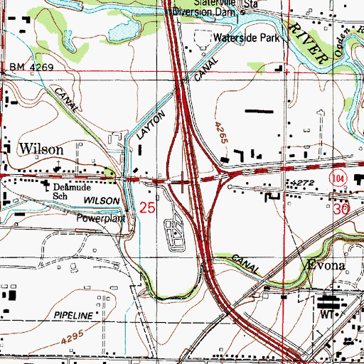Topographic Map of Interchange 346, UT
