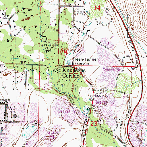 Topographic Map of Interchange 7, UT