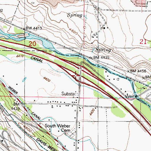 Topographic Map of Interchange 85, UT
