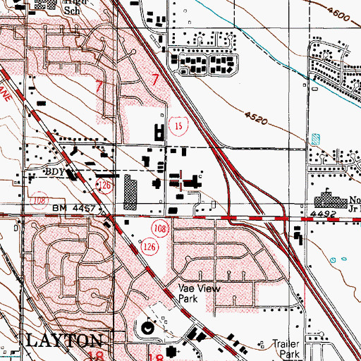 Topographic Map of Davis Hospital and Medical Center, UT