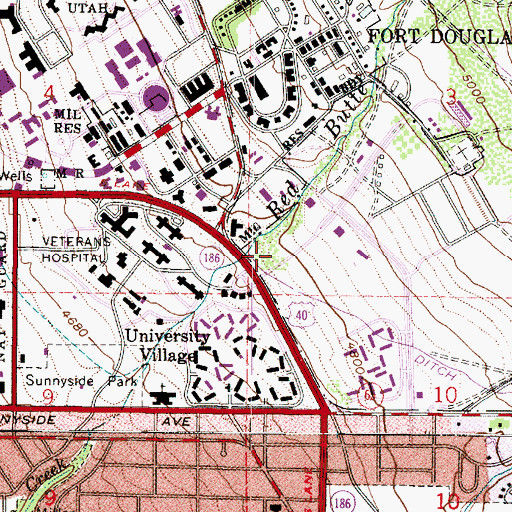 Topographic Map of University Orthopaedic Center, UT