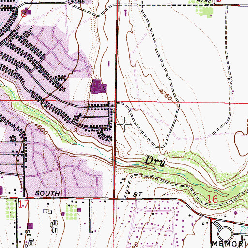 Topographic Map of Alta View Center Shopping Center, UT