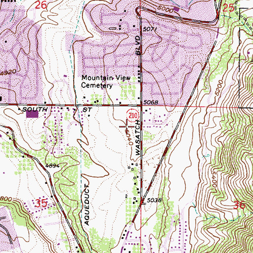 Topographic Map of Brighton Pointe Shopping Center, UT