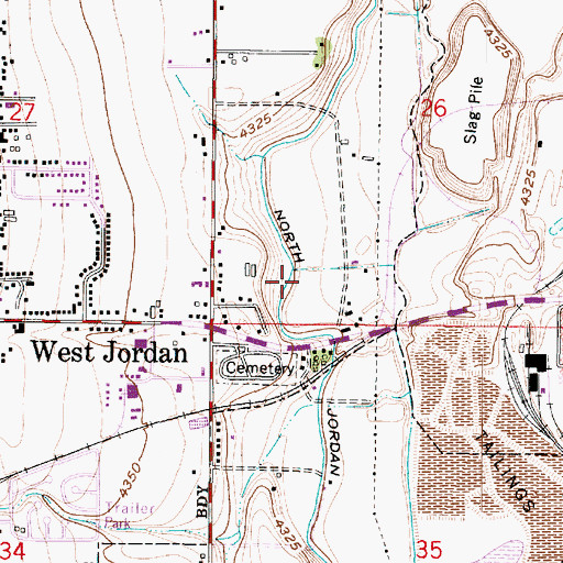 Topographic Map of Gardner Historic Village Shopping Center, UT