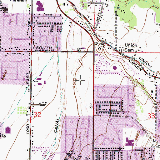Topographic Map of High Point Shopping Center, UT
