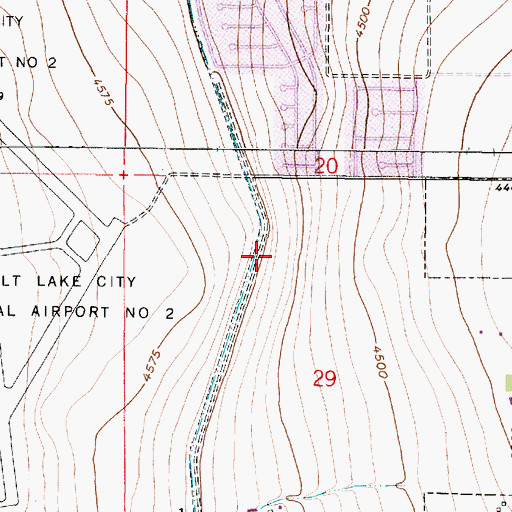 Topographic Map of Jordan Landing Shopping Center, UT