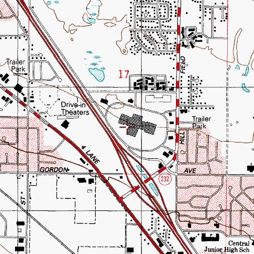 Topographic Map of Layton Hills Mall Shopping Center, UT