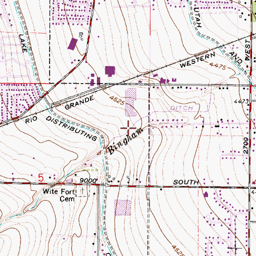 Topographic Map of Mountain View Business Park, UT