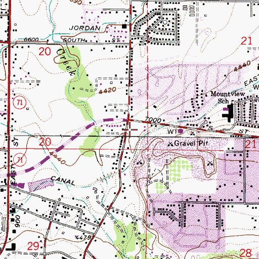 Topographic Map of Park Centre Shopping Center, UT