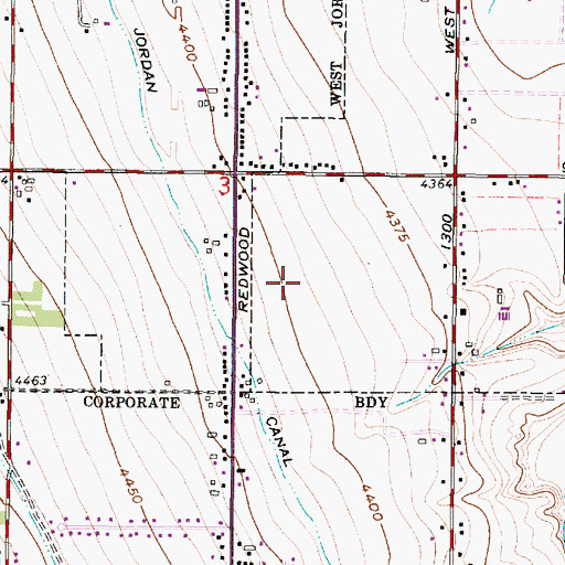 Topographic Map of River Pointe Plaza Shopping Center, UT