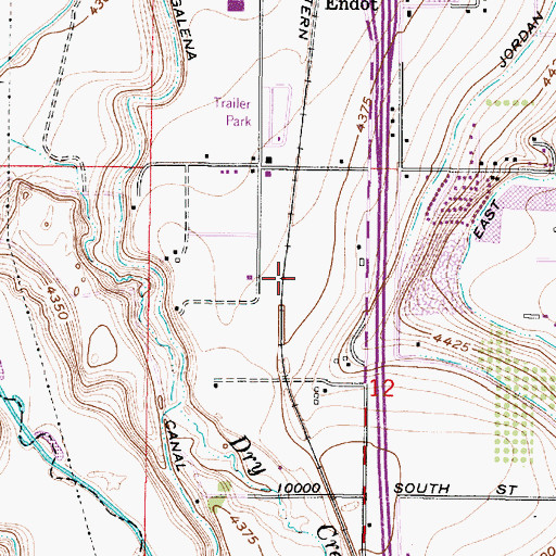 Topographic Map of Skyhawk Industrial Park, UT