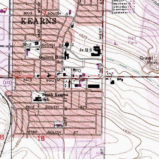 Topographic Map of West Point Shopping Center, UT